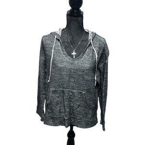 Max Studio Weekend Sweatshirt Womens Size Medium Black White Cotton Hoodie Comfy